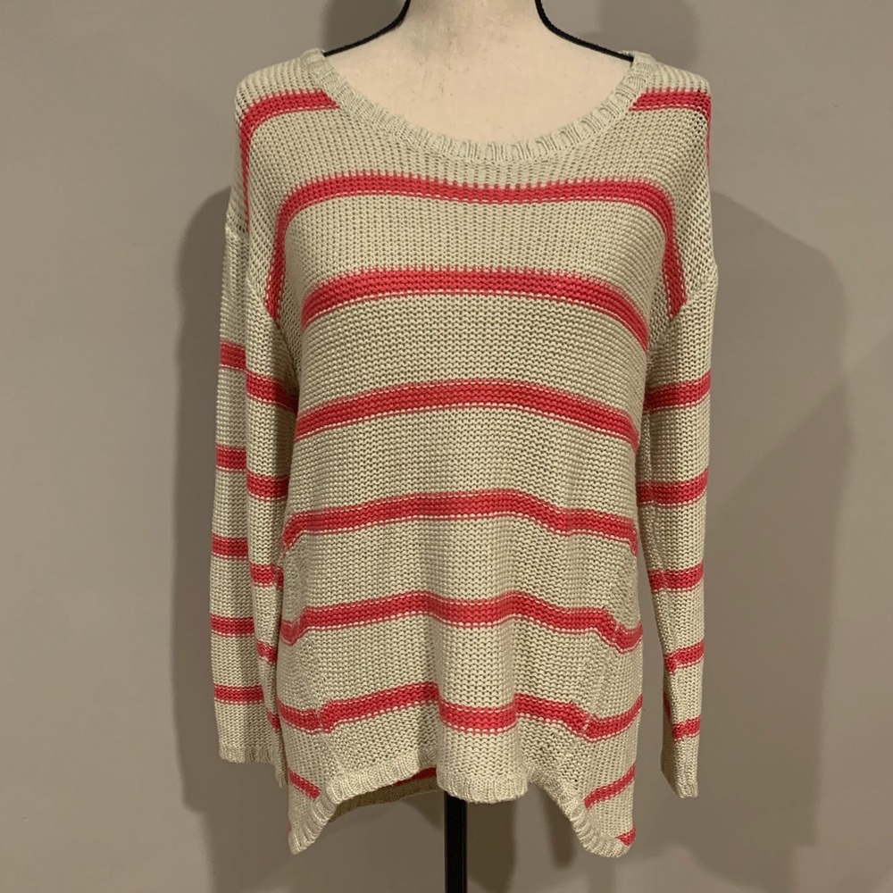 Quinn Large Sweater Top Hi Lo Hem Long Sleeve